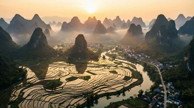 飘窗诱惑航拍风景视频